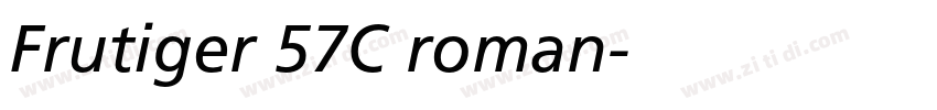 Frutiger 57C roman字体转换